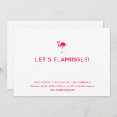 Flamingo Invitation Kaart (Voorkant / Achterkant)