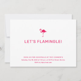 Flamingo Invitation Kaart
