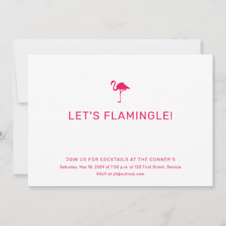 Flamingo Invitation Kaart