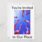 Flamingo Invitation Kaart (Voorkant)