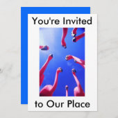 Flamingo Invitation Kaart (Voorkant / Achterkant)