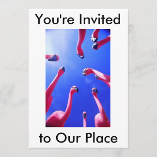 Flamingo Invitation Kaart