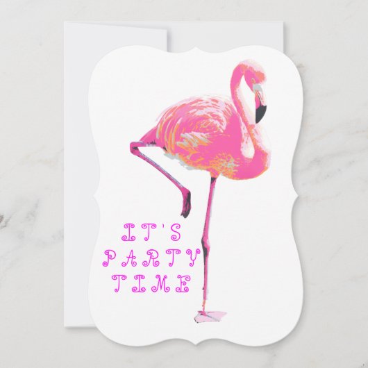 Flamingo Invitation Kaart (Voorkant)