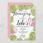 FLAMINGO INVITE KAART (Voorkant / Achterkant)