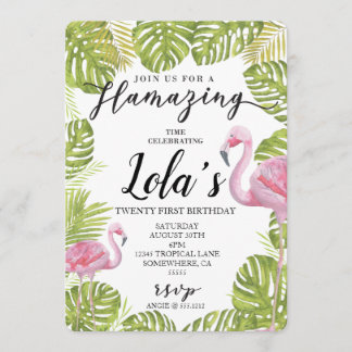 FLAMINGO INVITE KAART