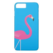 Flamingo iPhone 7 plus Hoesje blauw (Achterkant)
