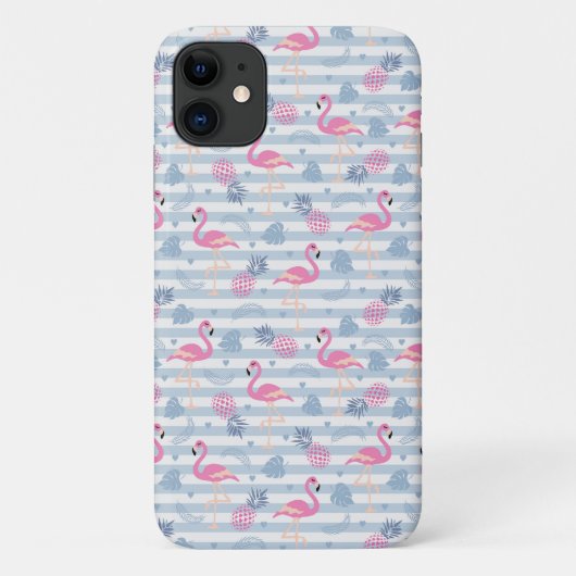 Flamingo iPhone/iPad Case - Roze & Blauw (Achterkant)
