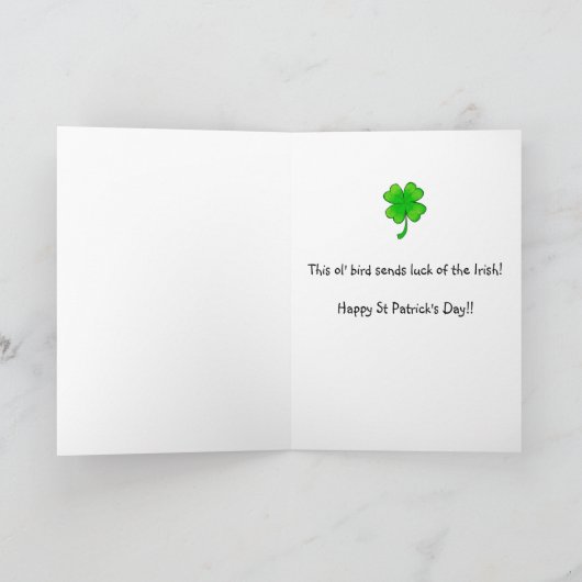 Flamingo Irish St. Patrick's Day Kaart Rainbow (Binnen)