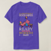 Flamingo is Massagetherapeut 1 T-shirt (Design voorkant)