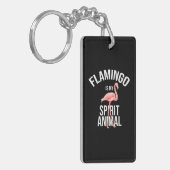 Flamingo is mijn Spirit Animal Flamingo Bird Cute Sleutelhanger (Voorkant Links)