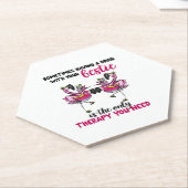 Flamingo is mijn vriend kartonnen onderzetters (Schuin)