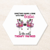 Flamingo is mijn vriend kartonnen onderzetters (Voorkant)