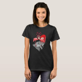 Flamingo Is My Valentine Flamingo Valentine's Day T-shirt (Voorkant volledig)
