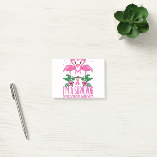 Flamingo I's Survivor Breast Cancer Awareness Post-it® Notes (Kantoor)