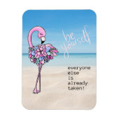 Flamingo is uw eigen Inspirerend prijsopgave Magneet (Verticaal)