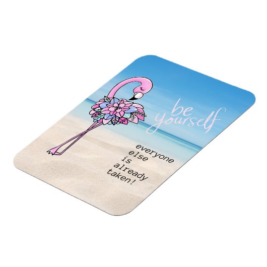 Flamingo is uw eigen Inspirerend prijsopgave Magneet (Linkerzijde)