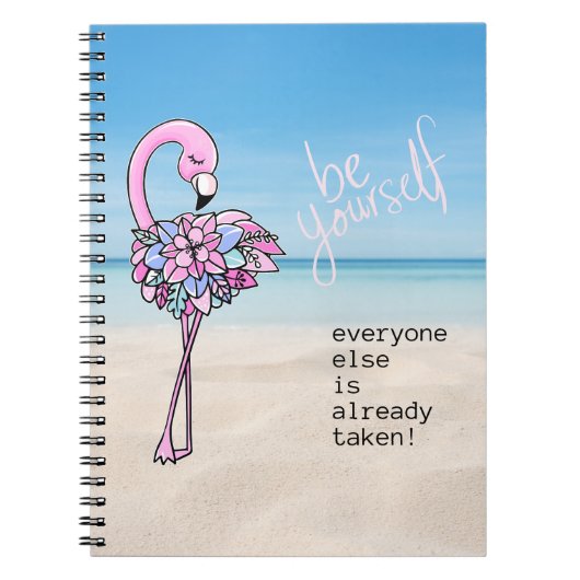 Flamingo is uw eigen Inspirerend prijsopgave Notitieboek (Voorkant)