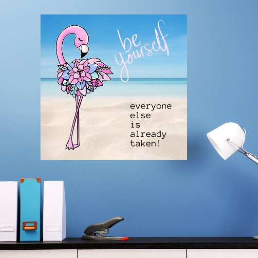 Flamingo is uw eigen Inspirerend prijsopgave Poster