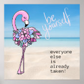 Flamingo is uw eigen Inspirerend prijsopgave Poster (Voorkant)