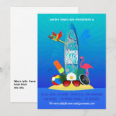 Flamingo Island Invitation Kaart (Voorkant / Achterkant)