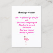 Flamingo Island stijl Visitekaartje (Achterkant)