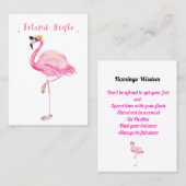Flamingo Island stijl Visitekaartje (Voorkant / Achterkant)