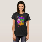 Flamingo Its Mardi Gras Yall Carnival Jester Hat W T-shirt (Voorkant volledig)