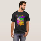 Flamingo Its Mardi Gras Yall Carnival Jester Hat W T-shirt (Voorkant volledig)