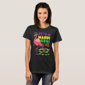 Flamingo Its Mardi Gras Yall Carnival Jester Hat W T-shirt (Voorkant volledig)