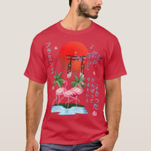 Flamingo Japans Anime Otaku Lover Coconut & Saku T-shirt