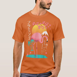 Flamingo Japanse Sakura Cherry Blossom Japan Grap T-shirt