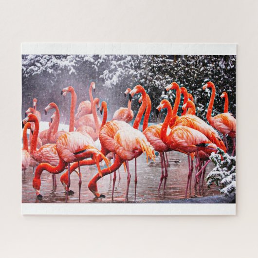Flamingo Jigzaag Puzzle Legpuzzel (Horizontaal)