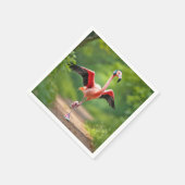 Flamingo joggen met roze Sneakers en hoge topjes Servet (Hoek)