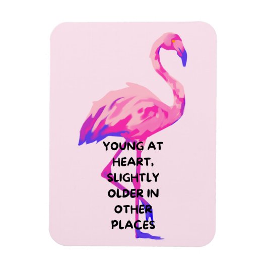 Flamingo Jong Op Hart Grappig Gezegde Quote Magneet (Verticaal)