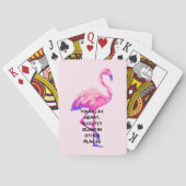 Flamingo Jong Op Hart Grappig Gezegde Quote Pokerkaarten (Achterkant)