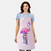 Flamingo Jong Op Hart Grappig Gezegde Quote Schort (Gedragen)