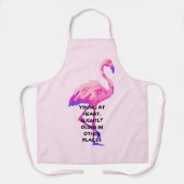 Flamingo Jong Op Hart Grappig Gezegde Quote Schort (Voorkant)