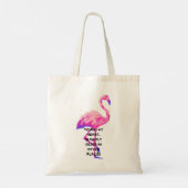 Flamingo Jong Op Hart Grappig Gezegde Quote Tote Bag (Achterkant)