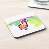 Flamingo joy bier onderzetter (Linkerzijde)