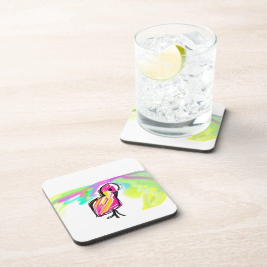 Flamingo joy bier onderzetter (Rechterzijde)