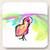 Flamingo joy bier onderzetter (Voorkant)