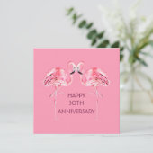 Flamingo Jubileum Card Kaart (Staand voorkant)