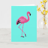 Flamingo Kaart (Gele Bloem)