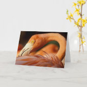 Flamingo Kaart (Gele Bloem)
