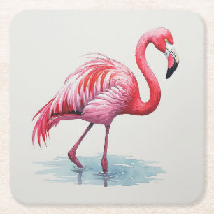 Flamingo Kartonnen Onderzetters
