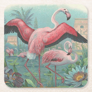 Flamingo Kartonnen Onderzetters