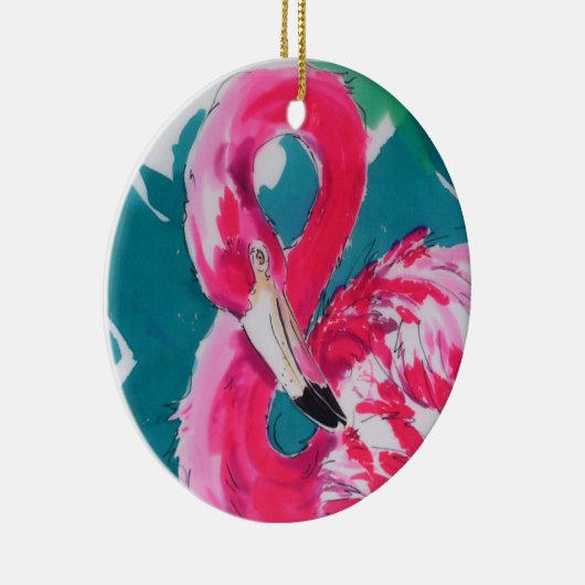 Flamingo Keramisch Ornament (Rechts)