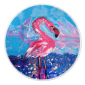 Flamingo Keramische Knop (Voorkant)