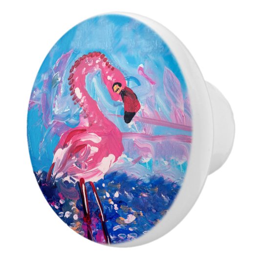 Flamingo Keramische Knop (Rechts)