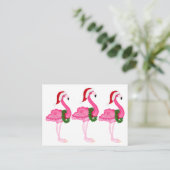 Flamingo Kerst Behuizing Kaart / Label (Staand voorkant)